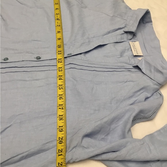 Calypso St. Barth Light Blue Button-Down Midi Dress - Picture 12 of 13